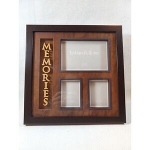 Kirkland's Home Memories Multi-Opening Picture Frame Holds 3 Photos Brown